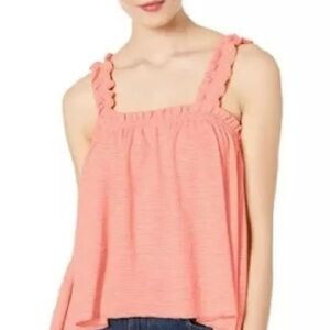 Ella Moss Addy Desert Flower Ruffle Top - Junior Size M orange